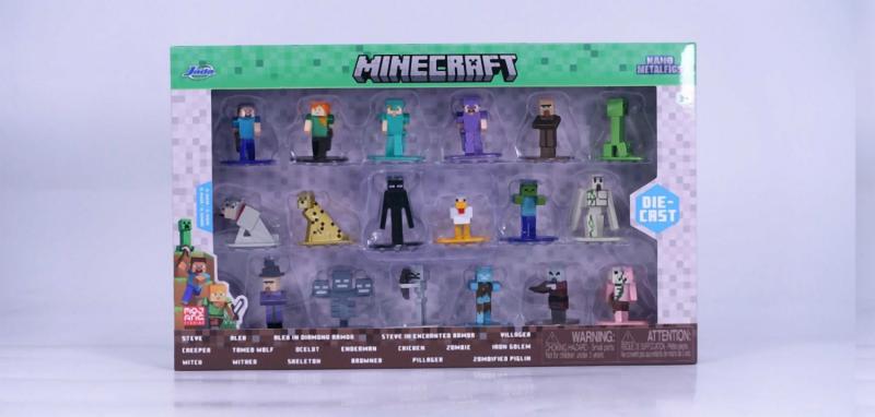 Minecraft Kovové zberateľské nanofigúrky 18 ks, wave 12